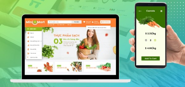 thiết kế website bán hàng thực phẩm nông sản