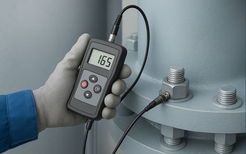 Kiểm tra bằng thiết bị đo lực căng bu lông