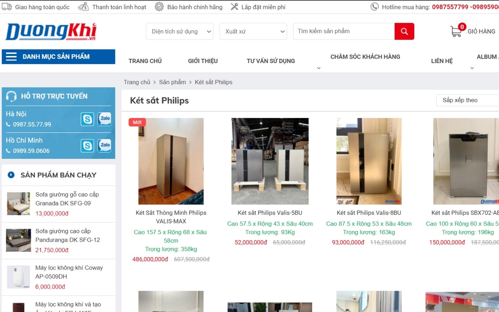 Công ty bán két sắt Philips Dương Khí