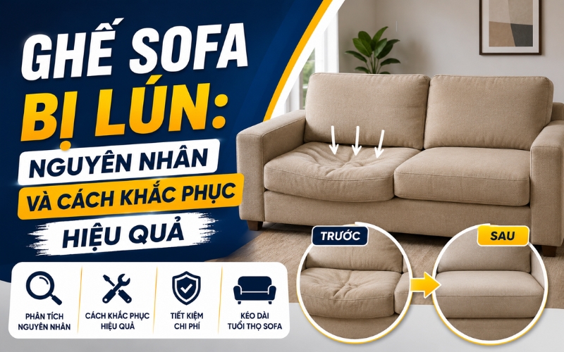 ghế sofa bị lún